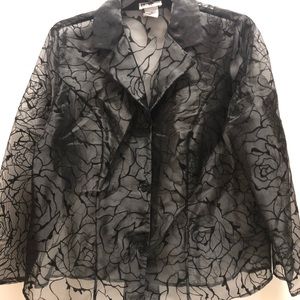 INC. Cover-Up Black Blouse